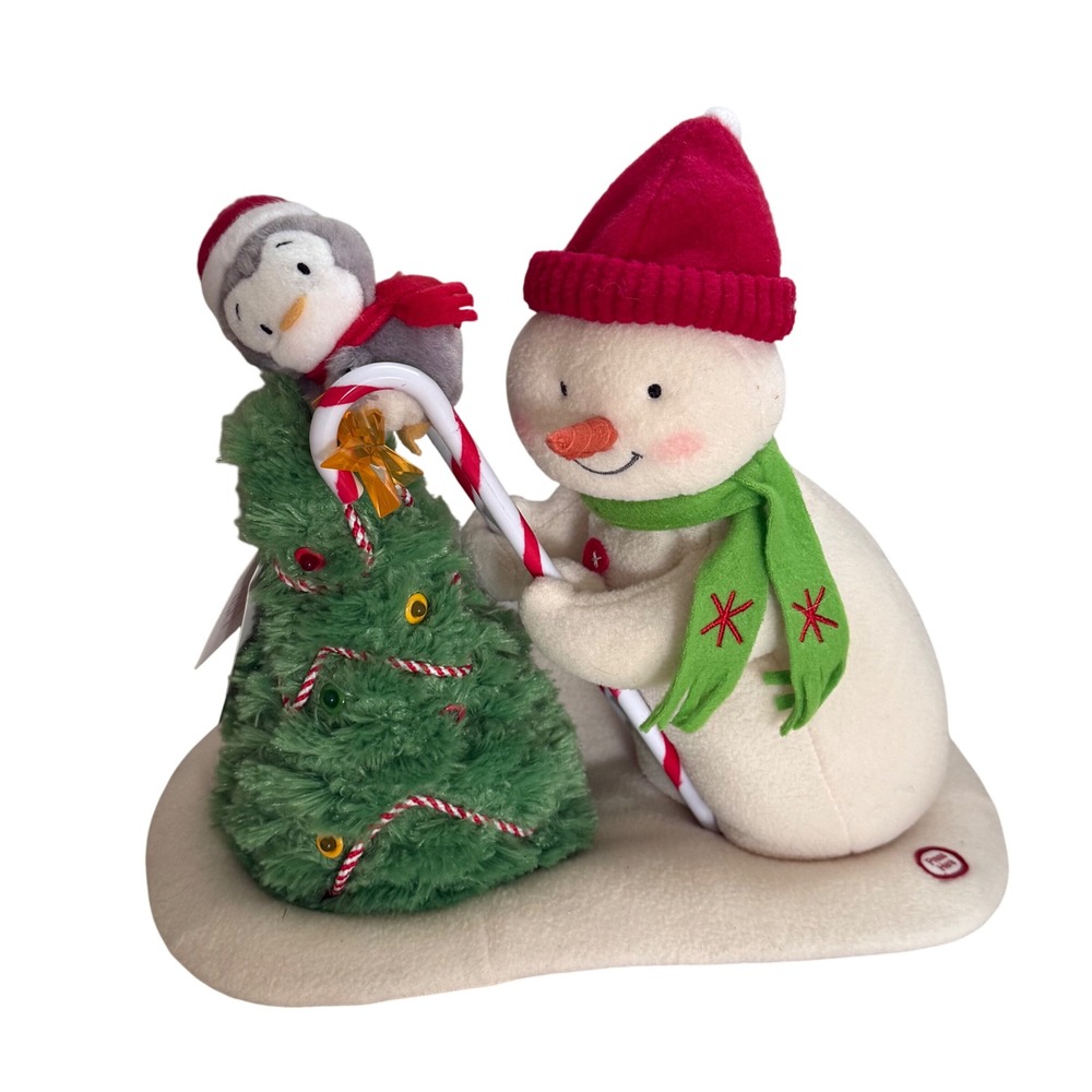 2010 Hallmark Trimming the Tree Snowman Penguin Musical Light Up Plush with tags